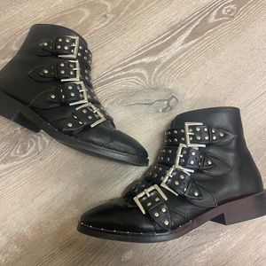 Never Worn! Target Studded Combat Ankle Boots 6.5